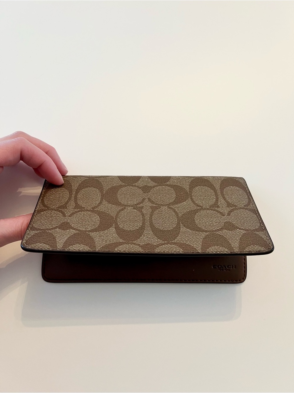 Coach Signature Wallet With Checkbook in Brown - Picture 11 of 12